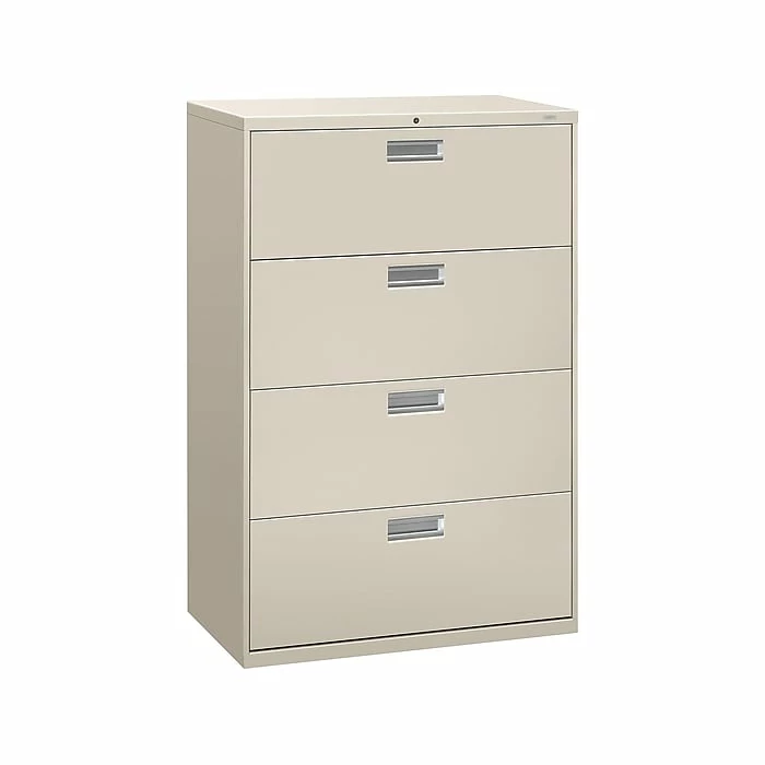 HON Brigade 600 Series 4-Drawer Lateral File Cabinet, Locking, Letter/Legal, Gray, 36"W (HON684LQ) 3 HON Brigade 600 Series 4-Drawer Lateral File Cabinet, Locking, Letter/Legal, Gray, 36"W (HON684LQ)