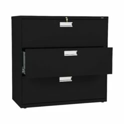 HON Brigade 600 Series 3-Drawer Lateral File Cabinet, Locking, Letter/Legal, Black, 42"W (H693.L.P) -STAPLES Sales sp43813193 sc7