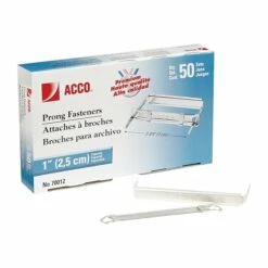 ACCO Premium Prong Fasteners, Matte Tin, 50/Box (A7070022) -STAPLES Sales sp43814080 sc7
