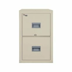 FireKing Patriot 2-Drawer Vertical File Cabinet, Fire Resistant, Letter, Beige, 31.56"D (2P1831-CPA)