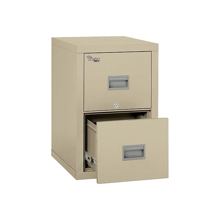 FireKing Patriot 2-Drawer Vertical File Cabinet, Fire Resistant, Letter/Legal, Beige, 25"D (2P1825-CPA) 4 FireKing Patriot 2-Drawer Vertical File Cabinet, Fire Resistant, Letter/Legal, Beige, 25"D (2P1825-CPA) - Image 2