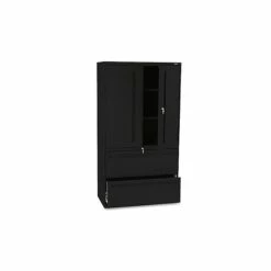 HON Brigade 700 Series 2 File Drawer Lateral File Cabinet, Locking, Letter/Legal, Black, 36"W (H785LS.L.P)