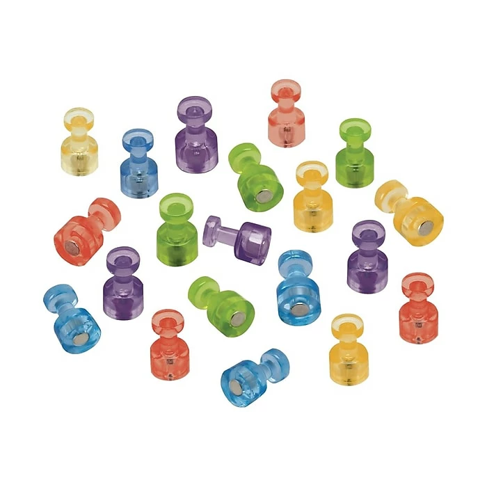 Quartet Magnetic Push Pins, Assorted Colors, 20/Pack (MPPC) 3 Quartet Magnetic Push Pins, Assorted Colors, 20/Pack (MPPC)