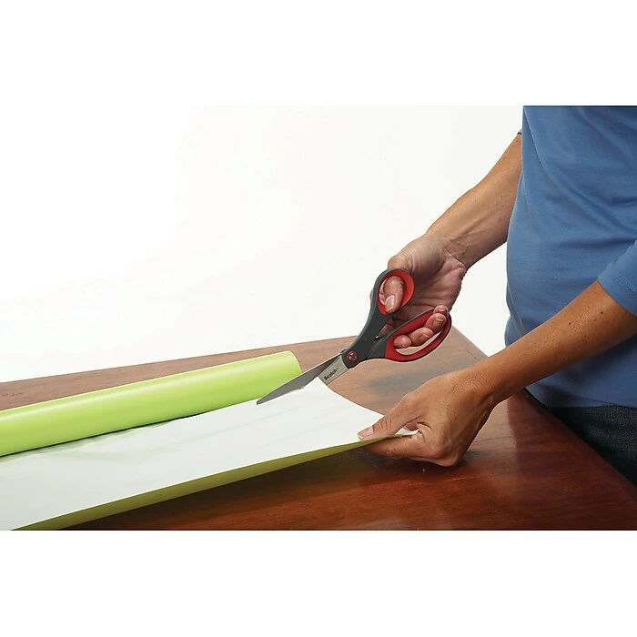 Scotch™ Precision 8" Stainless Steel, Multi-Purpose Heavy Duty Scissors, Sharp Tip, Red/Dark Gray (1448) 5 Scotch™ Precision 8" Stainless Steel, Multi-Purpose Heavy Duty Scissors, Sharp Tip, Red/Dark Gray (1448) - Image 3