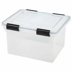 IRIS WeatherPro Plastic File Box, Letter Legal Size, 6/Pack, Clear (110600)