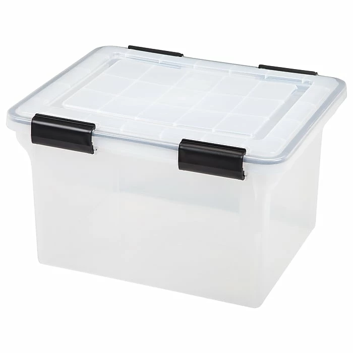 IRIS WeatherPro Plastic File Box, Letter Legal Size, 6/Pack, Clear (110600) 3 IRIS WeatherPro Plastic File Box, Letter Legal Size, 6/Pack, Clear (110600)