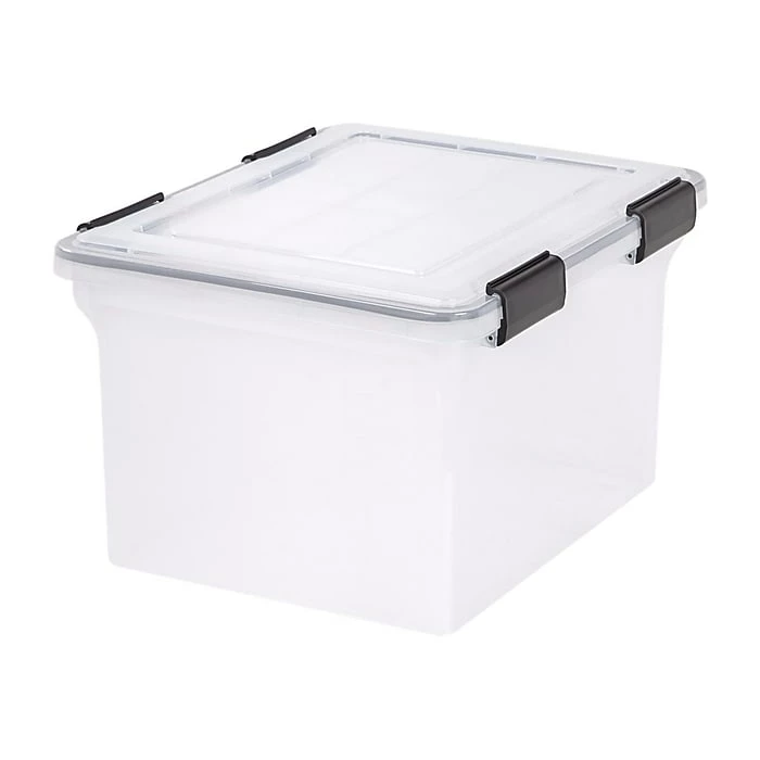 IRIS WeatherPro Plastic File Box, Letter Legal Size, 6/Pack, Clear (110600) 4 IRIS WeatherPro Plastic File Box, Letter Legal Size, 6/Pack, Clear (110600) - Image 2