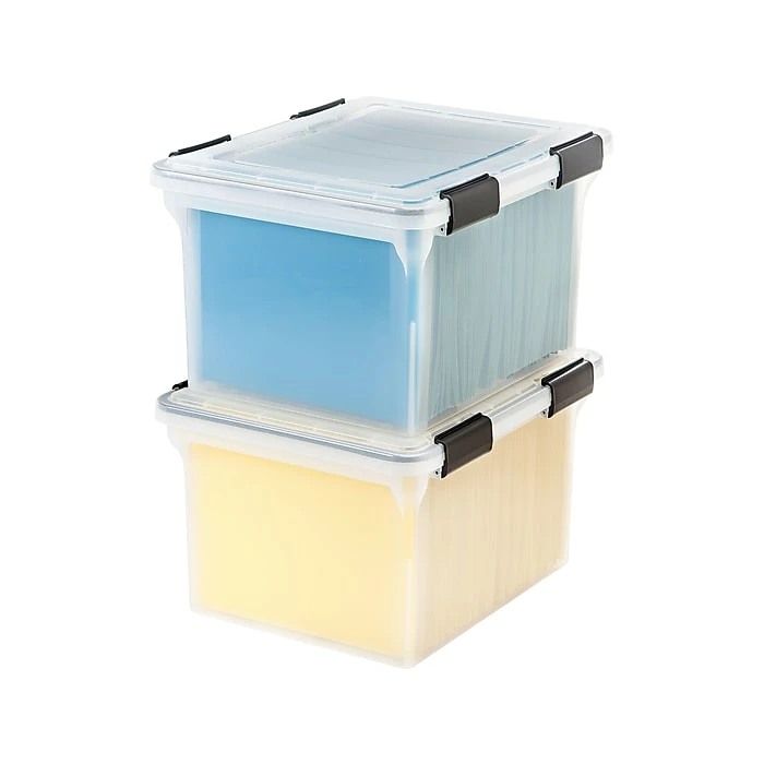 IRIS WeatherPro Plastic File Box, Letter Legal Size, 6/Pack, Clear (110600) 6 IRIS WeatherPro Plastic File Box, Letter Legal Size, 6/Pack, Clear (110600) - Image 4