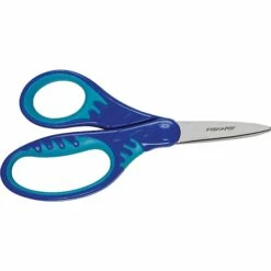 Fiskars Softgrip 5" Stainless Steel Kid's Scissors, Pointed Tip, Assorted Colors (194230-1001)