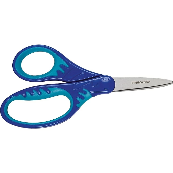 Fiskars Softgrip 5" Stainless Steel Kid's Scissors, Pointed Tip, Assorted Colors (194230-1001) 3 Fiskars Softgrip 5" Stainless Steel Kid's Scissors, Pointed Tip, Assorted Colors (194230-1001)