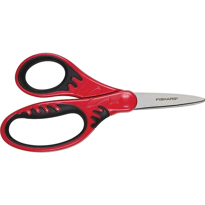 Fiskars Softgrip 5" Stainless Steel Kid's Scissors, Pointed Tip, Assorted Colors (194230-1001) 5 Fiskars Softgrip 5" Stainless Steel Kid's Scissors, Pointed Tip, Assorted Colors (194230-1001) - Image 3