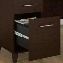 Bush Furniture Somerset 72W 3 Position Sit To Stand L Shaped Desk With Hutch And Bookcase, Mocha Cherry (SET017MR) -STAPLES Sales sp45060333 sc7