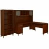 Bush Furniture Somerset 72W 3 Position Sit To Stand L Shaped Desk With Hutch And Bookcase, Hansen Cherry (SET017HC) 2 Bush Furniture Somerset 72W 3 Position Sit To Stand L Shaped Desk With Hutch And Bookcase, Hansen Cherry (SET017HC) -STAPLES Sales sp45060371 sc7