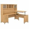 Bush Furniture Somerset 72W 3 Position Sit To Stand L Shaped Desk With Hutch, Maple Cross (SET015MC) 2 Bush Furniture Somerset 72W 3 Position Sit To Stand L Shaped Desk With Hutch, Maple Cross (SET015MC) -STAPLES Sales sp45060452 sc7