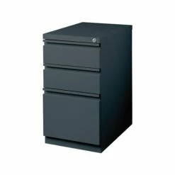 Staples 3-Drawer Vertical File Cabinet, Mobile/Pedestal, Letter, Charcoal, 19.88"D (26816D)