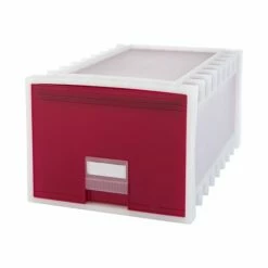 Storex Plastic Drawer, Letter/Legal Size, Red (61105U01C)