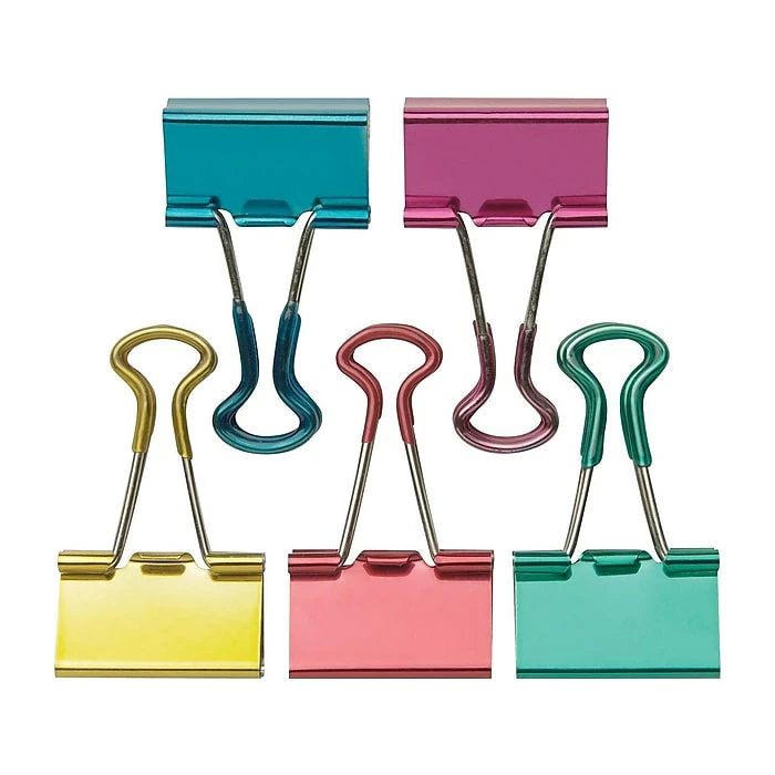 Staples Soft Grip 0.75" Binder Clips, Small, Assorted Colors, 18/Pack (13725) 3 Staples Soft Grip 0.75" Binder Clips, Small, Assorted Colors, 18/Pack (13725)
