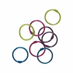 Staples 1" Book Rings, Assorted Colors, 16/Pack (39924)