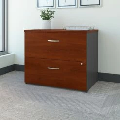 Bush Business Furniture Westfield 36W 2 Drawer Lateral File Cabinet, Hansen Cherry/Graphite Gray (WC24454C) 10 Bush Business Furniture Westfield 36W 2 Drawer Lateral File Cabinet, Hansen Cherry/Graphite Gray (WC24454C) -STAPLES Sales sp46631834 sc7