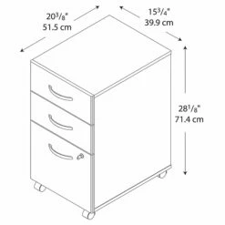 Bush Business Furniture Westfield 3 Drawer Mobile File Cabinet, Hansen Cherry/Graphite Gray (WC24453SU) 15 Bush Business Furniture Westfield 3 Drawer Mobile File Cabinet, Hansen Cherry/Graphite Gray (WC24453SU) -STAPLES Sales sp46632951 sc7