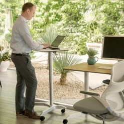 AIRLIFT XL Pneumatic Sit-Stand Mobile Desk Cart, Height-Adjustable From 27.1 To 41.9, White -STAPLES Sales sp46938362 sc7