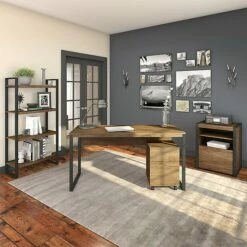 Bush Furniture Latitude Printer Stand File Cabinet, Rustic Brown Embossed (LAF124RB-03) 16 Bush Furniture Latitude Printer Stand File Cabinet, Rustic Brown Embossed (LAF124RB-03) -STAPLES Sales sp47156579 sc7