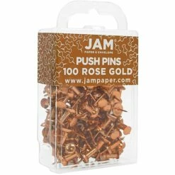 JAM Paper Pushpins, Rose Gold, 2 Packs Of 100 (22432063A) 9 JAM Paper Pushpins, Rose Gold, 2 Packs Of 100 (22432063A) -STAPLES Sales sp4797858 sc7