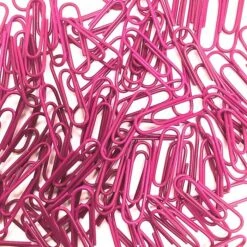 JAM Paper® Bulk Paper Clips, Small 1 Inch, Standard Paperclips, Pink, 50000/Carton (371332135)
