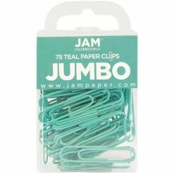 JAM Paper® Colored Jumbo Paper Clips, Large 2 Inch, Teal Paperclips, 2 Packs Of 75 (21832065a) 8 JAM Paper® Colored Jumbo Paper Clips, Large 2 Inch, Teal Paperclips, 2 Packs Of 75 (21832065a) -STAPLES Sales sp4798220 sc7