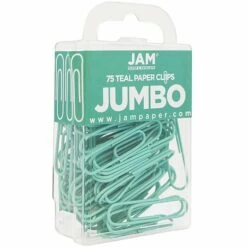 JAM Paper® Colored Jumbo Paper Clips, Large 2 Inch, Teal Paperclips, 2 Packs Of 75 (21832065a) 9 JAM Paper® Colored Jumbo Paper Clips, Large 2 Inch, Teal Paperclips, 2 Packs Of 75 (21832065a) -STAPLES Sales sp4798221 sc7