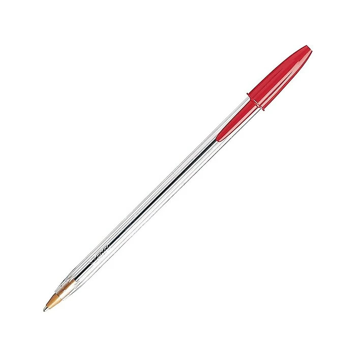 BIC Cristal Ballpoint Pens, Medium Point, Red Ink, Dozen (10128/MS11RD) 4 BIC Cristal Ballpoint Pens, Medium Point, Red Ink, Dozen (10128/MS11RD) - Image 2