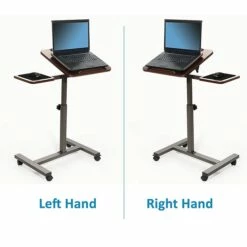 Seville Classics Airlift 40"H Tilting Sit-Stand Computer Desk Cart With Mouse Pad Table, Walnut (WEB234) 10 Seville Classics Airlift 40"H Tilting Sit-Stand Computer Desk Cart With Mouse Pad Table, Walnut (WEB234) -STAPLES Sales sp50744649 sc7