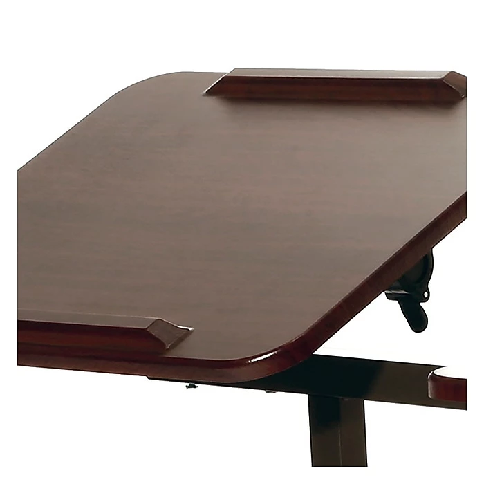 Seville Classics Airlift 40"H Tilting Sit-Stand Computer Desk Cart With Mouse Pad Table, Walnut (WEB234) 8 Seville Classics Airlift 40"H Tilting Sit-Stand Computer Desk Cart With Mouse Pad Table, Walnut (WEB234) - Image 6