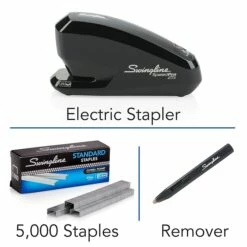 Swingline Speed Pro™ Electric Stapler Value Pack (Premium Staples & Staple Remover Included), 25 Sheet Capacity, Black (42140) 9 Swingline Speed Pro™ Electric Stapler Value Pack (Premium Staples & Staple Remover Included), 25 Sheet Capacity, Black (42140) -STAPLES Sales sp56867797 sc7