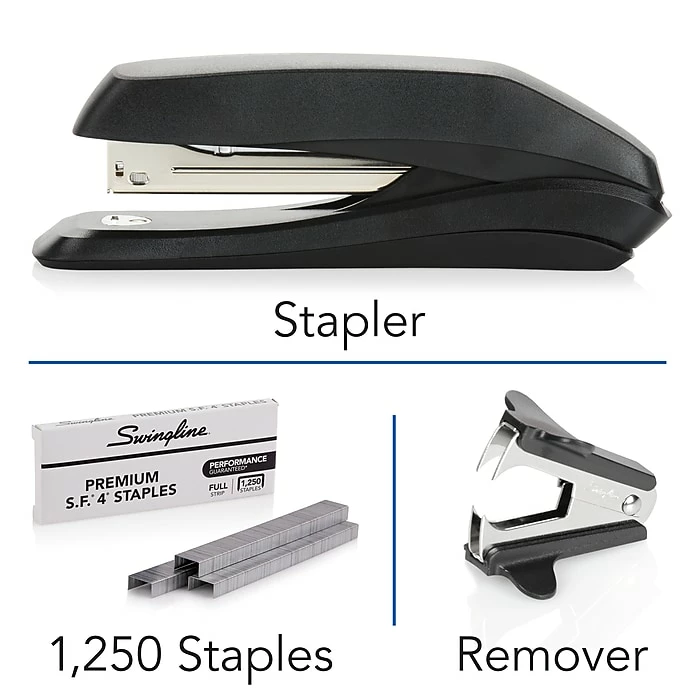 Swingline® Standard Stapler Value Pack (Premium Staples & Remover Included), 15 Sheet Capacity, Black (54567) 6 Swingline® Standard Stapler Value Pack (Premium Staples & Remover Included), 15 Sheet Capacity, Black (54567) - Image 4