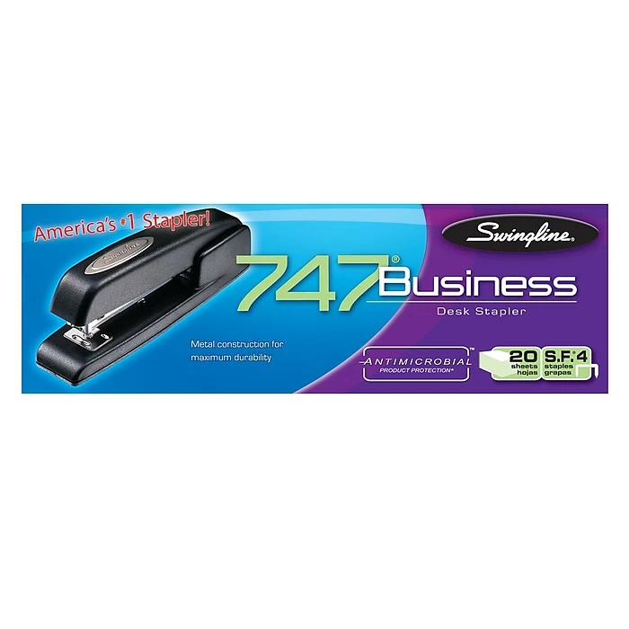 Swingline 747 Desktop Stapler, 25 Sheet Capacity, Black (74741) 8 Swingline 747 Desktop Stapler, 25 Sheet Capacity, Black (74741) - Image 6