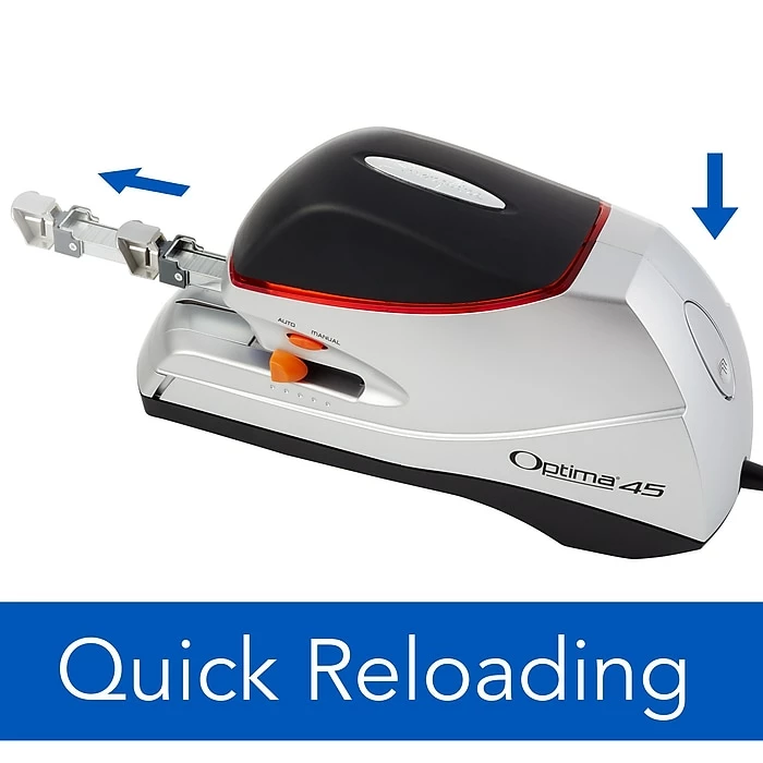 Swingline® Optima® Electric Stapler Value Pack (High Capacity Staples & Remover), 45 Sheet Capacity, Silver (48209) 6 Swingline® Optima® Electric Stapler Value Pack (High Capacity Staples & Remover), 45 Sheet Capacity, Silver (48209) - Image 4