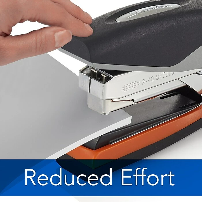 Swingline Optima Desk Stapler, 40 Sheet Capacity, Silver/Black (87845) 5 Swingline Optima Desk Stapler, 40 Sheet Capacity, Silver/Black (87845) - Image 3