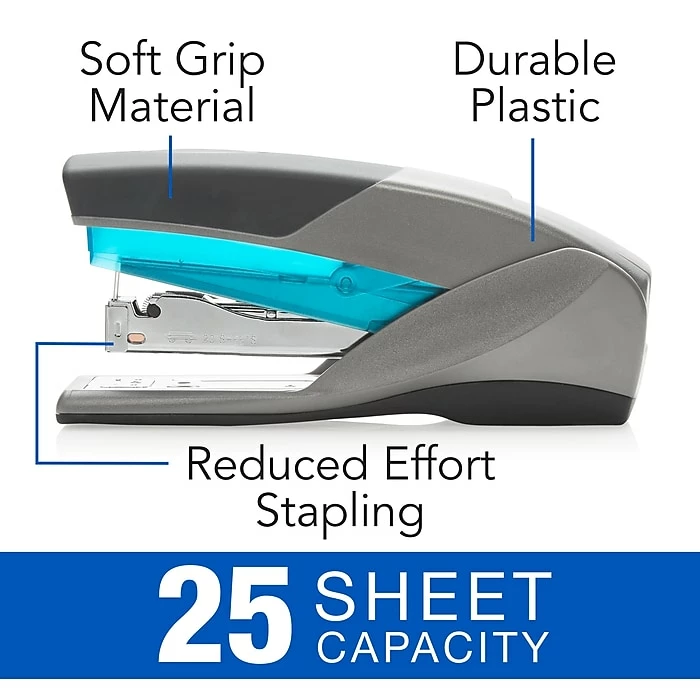 Swingline Optima Stapler, 25 Sheet Capacity, Blue/Gray (66404) 4 Swingline Optima Stapler, 25 Sheet Capacity, Blue/Gray (66404) - Image 2