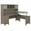 Bush Furniture Somerset 72W 3 Position Sit To Stand L Shaped Desk With Hutch, Ash Gray (SET015AG) 2 Bush Furniture Somerset 72W 3 Position Sit To Stand L Shaped Desk With Hutch, Ash Gray (SET015AG) -STAPLES Sales sp58434442 sc7