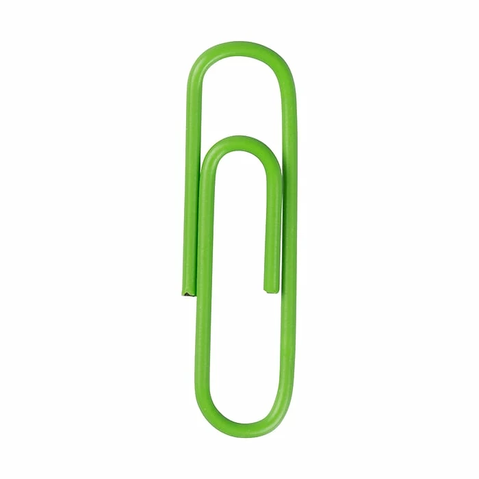 JAM PAPER Standard 1" Paper Clips, Lime Green, 1/Pack (2183624) 5 JAM PAPER Standard 1" Paper Clips, Lime Green, 1/Pack (2183624) - Image 3