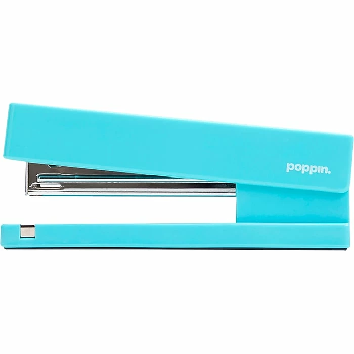 Poppin Desktop Stapler, 20-Sheet Capacity, Aqua (100160) 4 Poppin Desktop Stapler, 20-Sheet Capacity, Aqua (100160) - Image 2