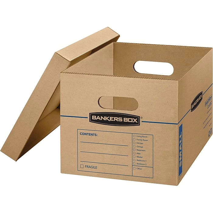 Bankers Box File Moving Boxes, Kraft/Blue, 10/Pack (7714216) 4 Bankers Box File Moving Boxes, Kraft/Blue, 10/Pack (7714216) - Image 2