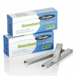Swingline Standard Staples, 1/4" Leg Length, 5,000 Staples/Box, 100 Boxes/Carton (35108CT)