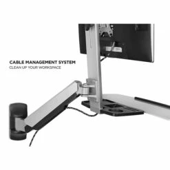 Mount-It! Sit Stand Wall Mount Workstation, Articulating Standing Desk For A Single Monitor, Floating Keyboard Tray (MI-7905) 12 Mount-It! Sit Stand Wall Mount Workstation, Articulating Standing Desk For A Single Monitor, Floating Keyboard Tray (MI-7905) -STAPLES Sales sp7038277 sc7