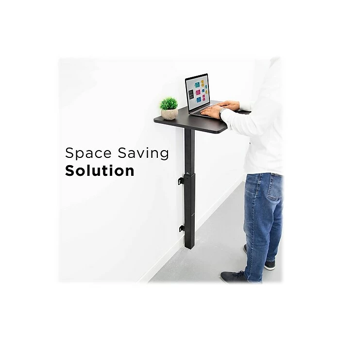 Mount-It! 24" Wall Mounted Sit & Stand Desk, Black (MI-7989) 8 Mount-It! 24" Wall Mounted Sit & Stand Desk, Black (MI-7989) - Image 6