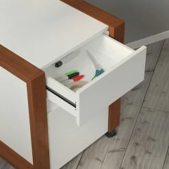 Kathy Ireland® Home By Bush Furniture Voss 1-Drawer Vertical File Cabinet, Letter, Cotton White/Serene Cherry, 20.87"D 13 Kathy Ireland® Home By Bush Furniture Voss 1-Drawer Vertical File Cabinet, Letter, Cotton White/Serene Cherry, 20.87"D -STAPLES Sales sp74531674 sc7