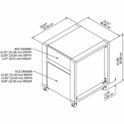 Kathy Ireland® Home By Bush Furniture Voss 1-Drawer Vertical File Cabinet, Letter, Cotton White/Serene Cherry, 20.87"D 15 Kathy Ireland® Home By Bush Furniture Voss 1-Drawer Vertical File Cabinet, Letter, Cotton White/Serene Cherry, 20.87"D -STAPLES Sales sp74531676 sc7