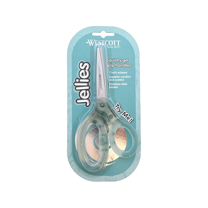 Westcott Jellies 7" Stainless Steel Multipurpose Scissors, Blunt Tip, Assorted Colors (67510) 4 Westcott Jellies 7" Stainless Steel Multipurpose Scissors, Blunt Tip, Assorted Colors (67510) - Image 2