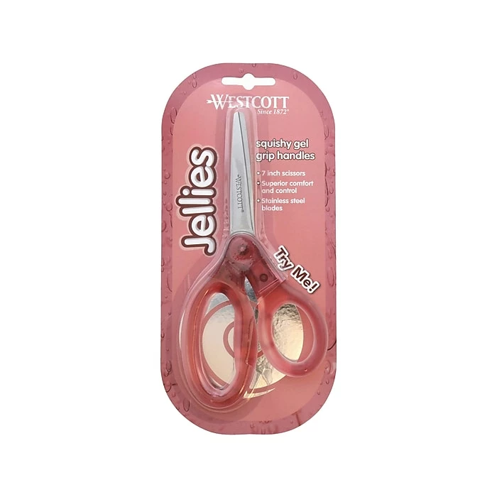 Westcott Jellies 7" Stainless Steel Multipurpose Scissors, Blunt Tip, Assorted Colors (67510) 5 Westcott Jellies 7" Stainless Steel Multipurpose Scissors, Blunt Tip, Assorted Colors (67510) - Image 3